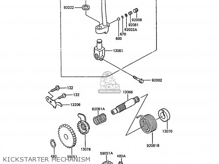 KICKSTARTER MECHANISM - KX80-L1 1988 UNITED KINGDOM AL