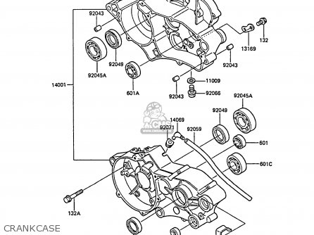 CRANKCASE - KX80-L1 1988 UNITED KINGDOM AL