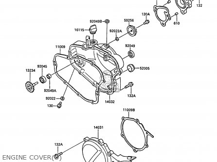 ENGINE COVER(S) - KX80-L1 1988 UNITED KINGDOM AL