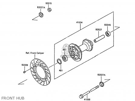 FRONT HUB - KX80-L1 1988 UNITED KINGDOM AL