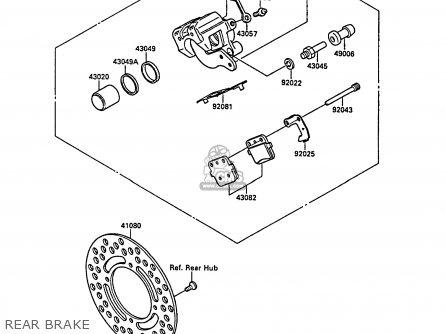 REAR BRAKE - KX80-L1 1988 UNITED KINGDOM AL