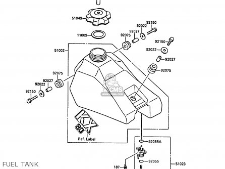 FUEL TANK - KX80-L1 1988 UNITED KINGDOM AL