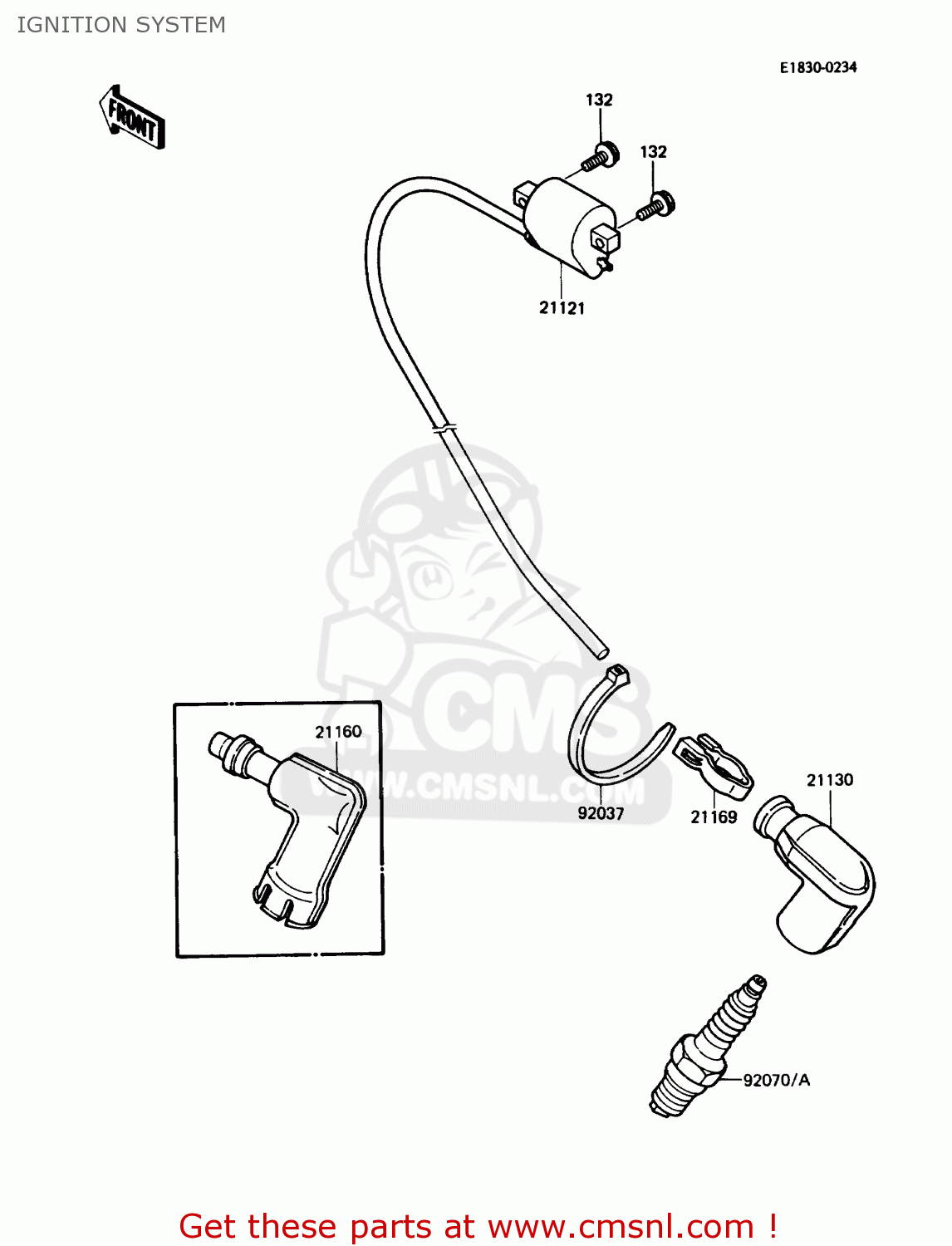 IGNITION SYSTEM KX80-L1 1988 USA CANADA
