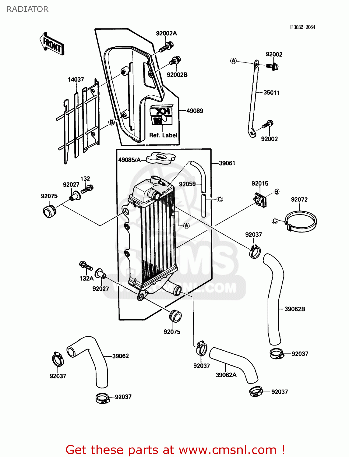 RADIATOR KX80-L1 1988 USA CANADA