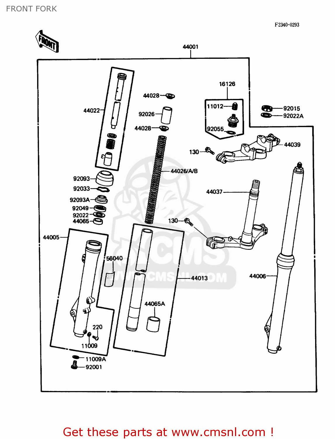 FRONT FORK KX80-L1 1988 USA CANADA