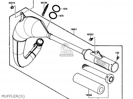 MUFFLER(S) - KX80-L1 1988 USA CANADA