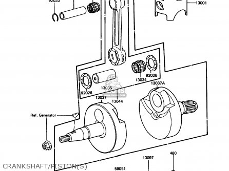 CRANKSHAFT/PISTON(S) - KX80-L1 1988 USA CANADA