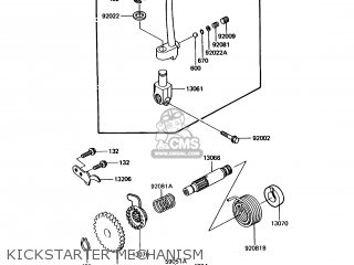 KICKSTARTER MECHANISM - KX80-L1 1988 USA CANADA