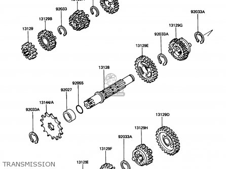 TRANSMISSION - KX80-L1 1988 USA CANADA
