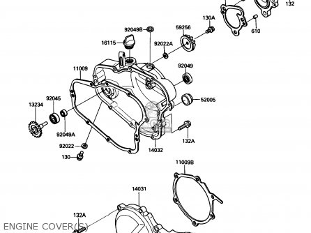 ENGINE COVER(S) - KX80-L1 1988 USA CANADA