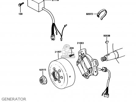 GENERATOR - KX80-L1 1988 USA CANADA