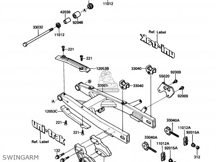SWINGARM - KX80-L1 1988 USA CANADA