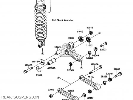 REAR SUSPENSION - KX80-L1 1988 USA CANADA