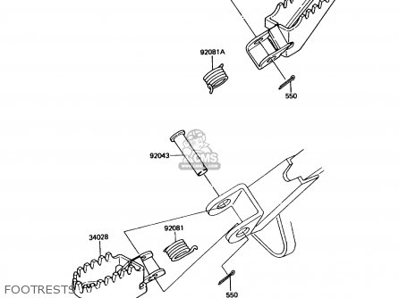 FOOTRESTS - KX80-L1 1988 USA CANADA