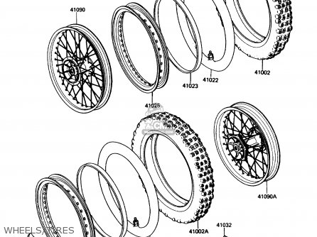 WHEELS/TIRES - KX80-L1 1988 USA CANADA