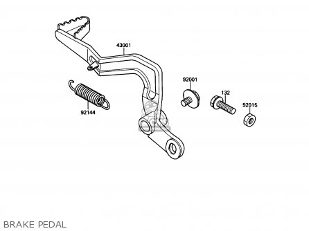BRAKE PEDAL - KX80-L1 1988 USA CANADA