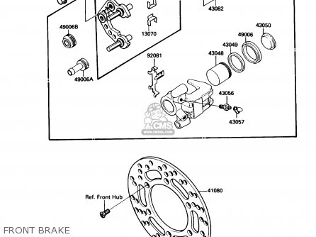 FRONT BRAKE - KX80-L1 1988 USA CANADA