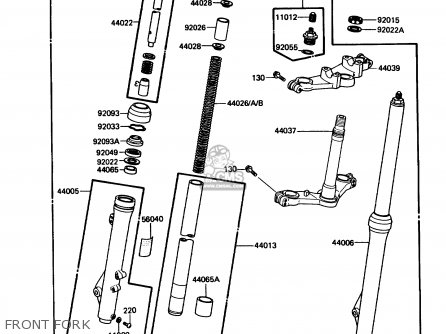 FRONT FORK - KX80-L1 1988 USA CANADA