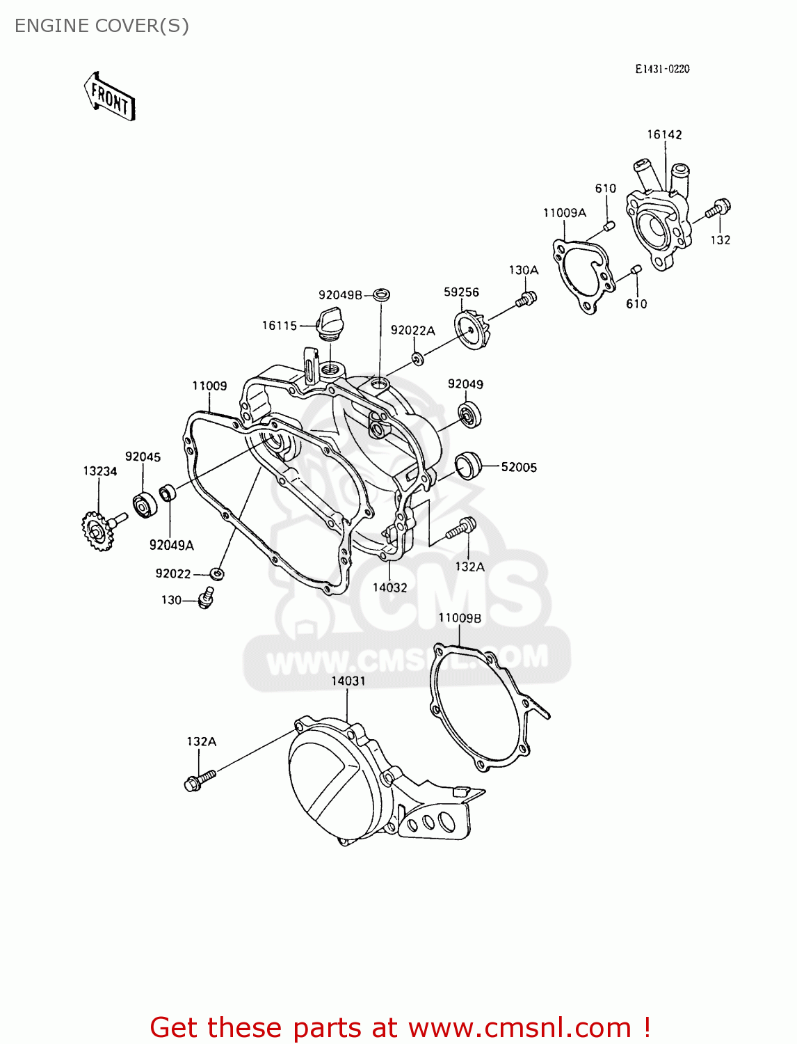 ENGINE COVER(S) KX80-L2 1989 UNITED KINGDOM AL
