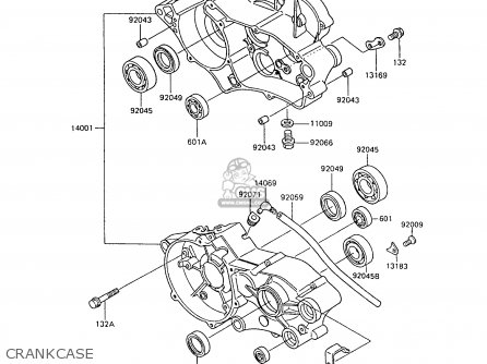 CRANKCASE - KX80-L2 1989 UNITED KINGDOM AL