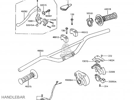 HANDLEBAR - KX80-L2 1989 UNITED KINGDOM AL