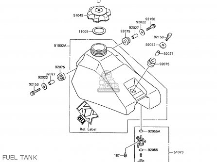 FUEL TANK - KX80-L2 1989 UNITED KINGDOM AL