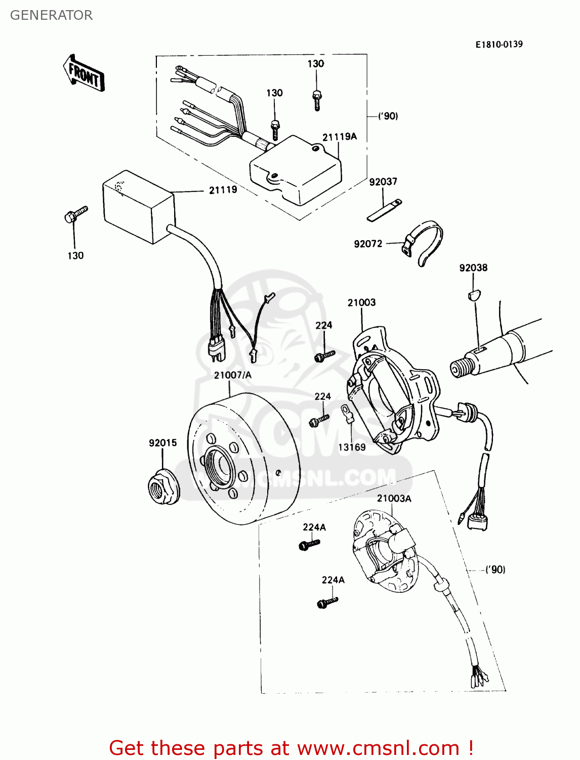 GENERATOR KX80-L2 1989 USA CANADA