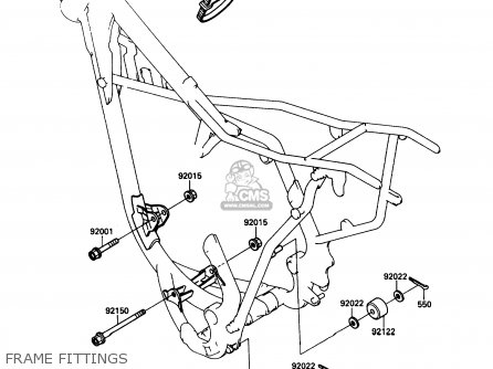 FRAME FITTINGS - KX80-L2 1989 USA CANADA