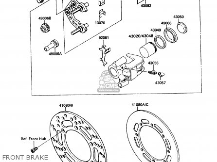 FRONT BRAKE - KX80-L2 1989 USA CANADA