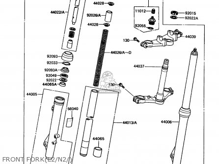 FRONT FORK(L2/N2/) - KX80-L2 1989 USA CANADA