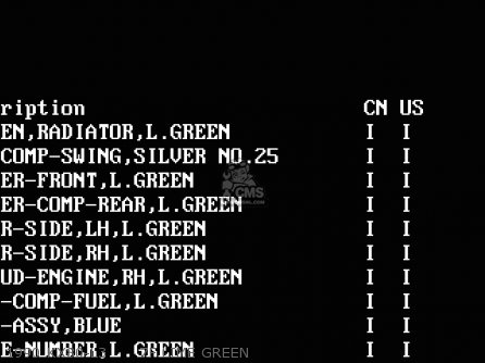 1990 KX80-L3      7F LIME GREEN - KX80-L2 1989 USA CANADA