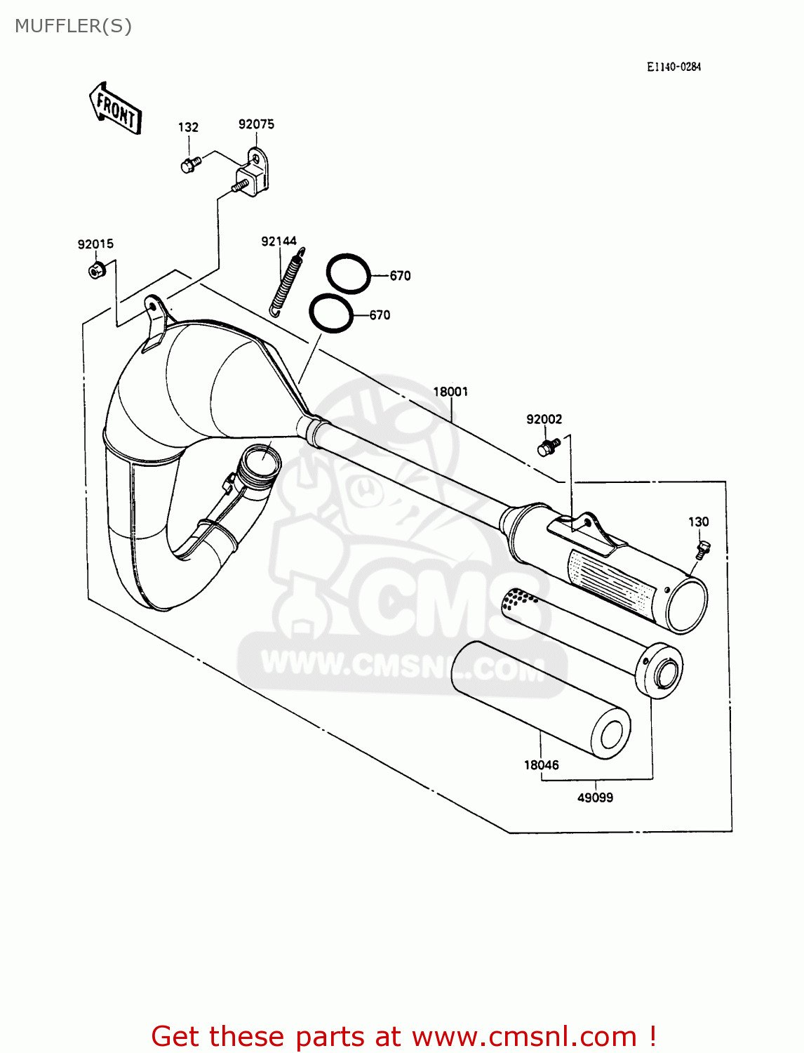 MUFFLER(S) KX80-L3 1990 UNITED KINGDOM AL