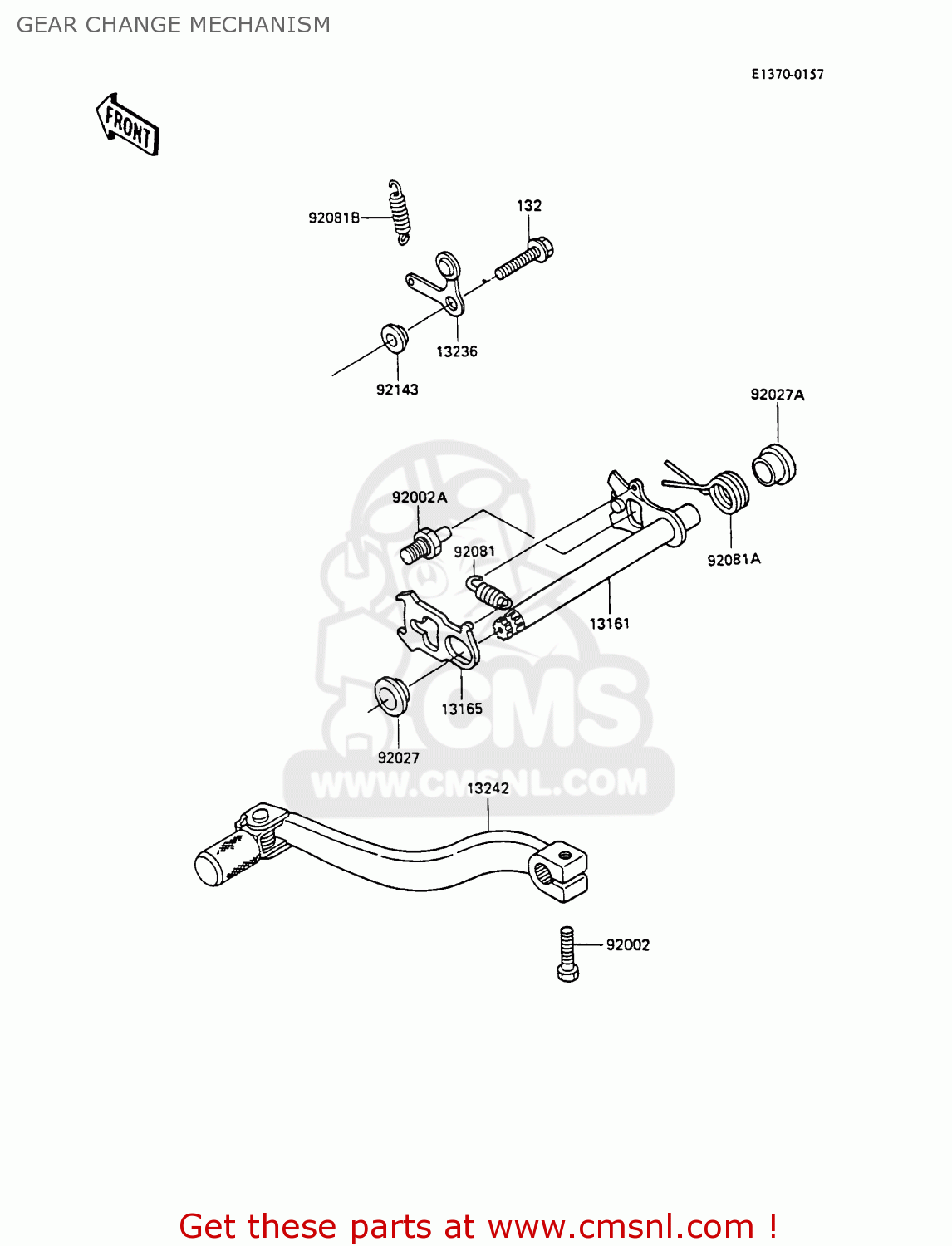 GEAR CHANGE MECHANISM KX80-L3 1990 UNITED KINGDOM AL