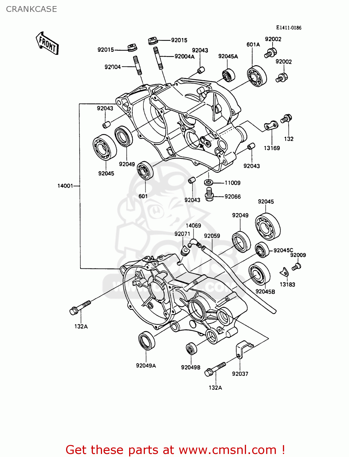 CRANKCASE KX80-L3 1990 UNITED KINGDOM AL