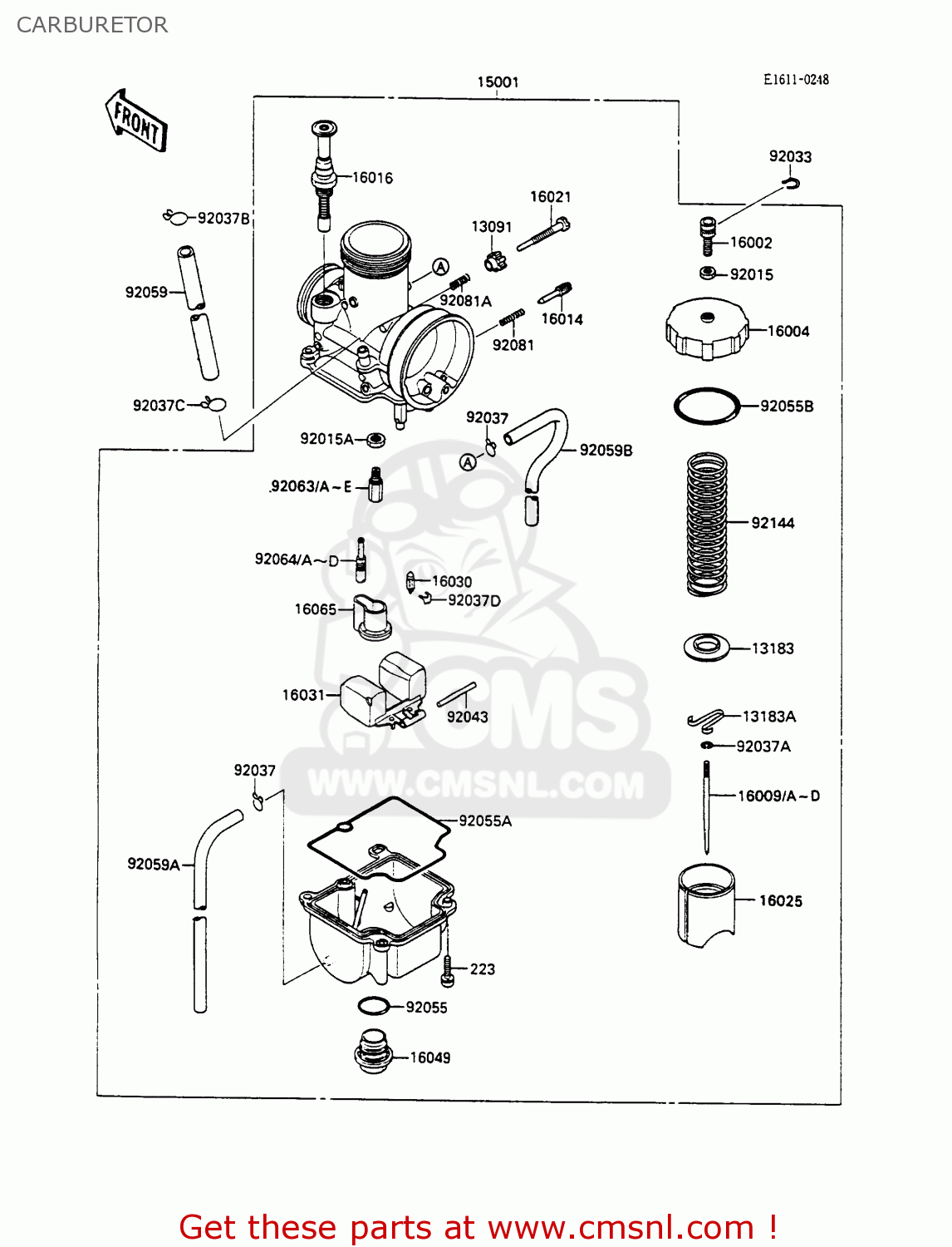 CARBURETOR KX80-L3 1990 UNITED KINGDOM AL