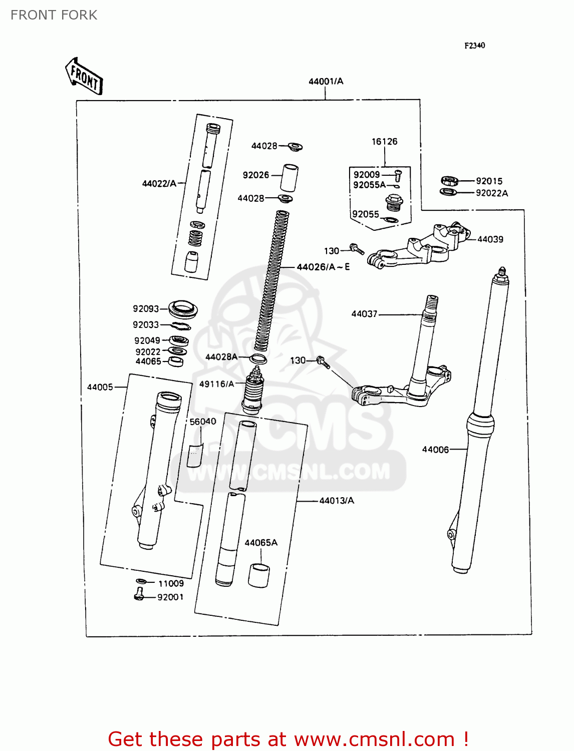 FRONT FORK KX80-L3 1990 UNITED KINGDOM AL