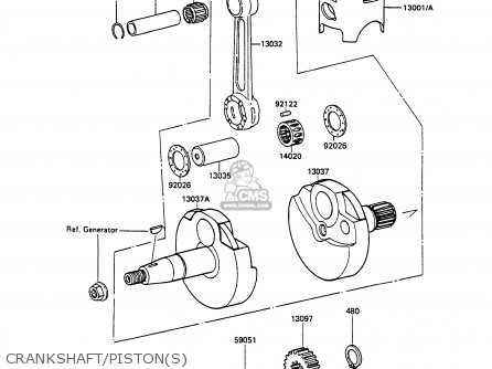 CRANKSHAFT/PISTON(S) - KX80-L3 1990 UNITED KINGDOM AL