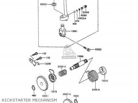 KICKSTARTER MECHANISM - KX80-L3 1990 UNITED KINGDOM AL