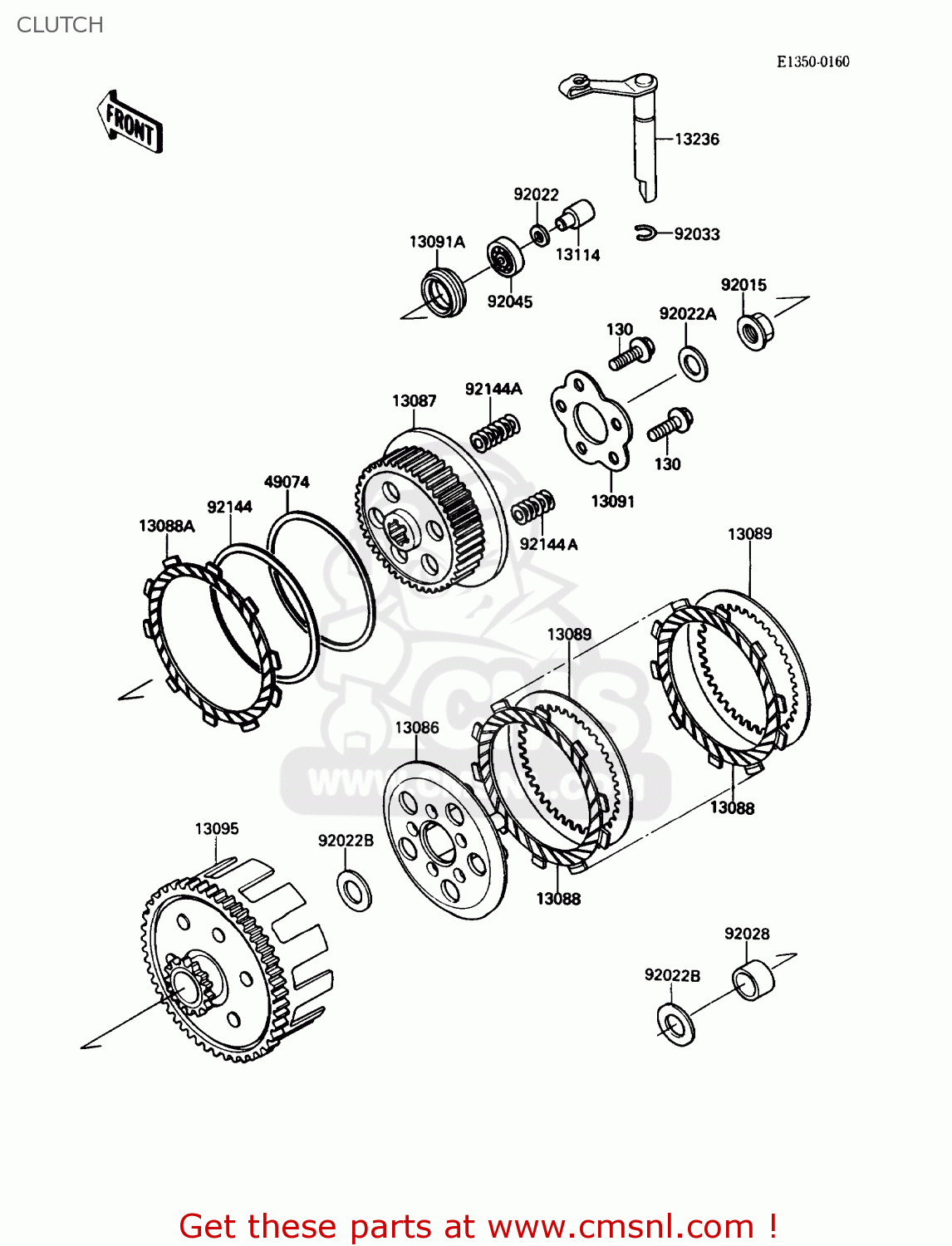 CLUTCH KX80-L3 1990 USA CANADA