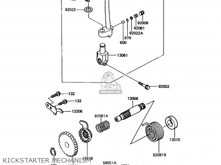 KICKSTARTER MECHANISM - KX80-L3 1990 USA CANADA