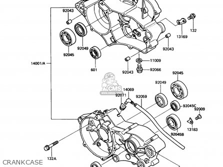 CRANKCASE - KX80-L3 1990 USA CANADA