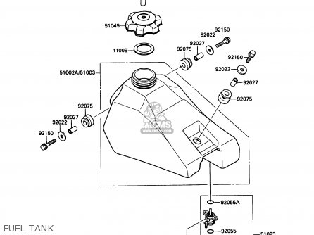 FUEL TANK - KX80-L3 1990 USA CANADA