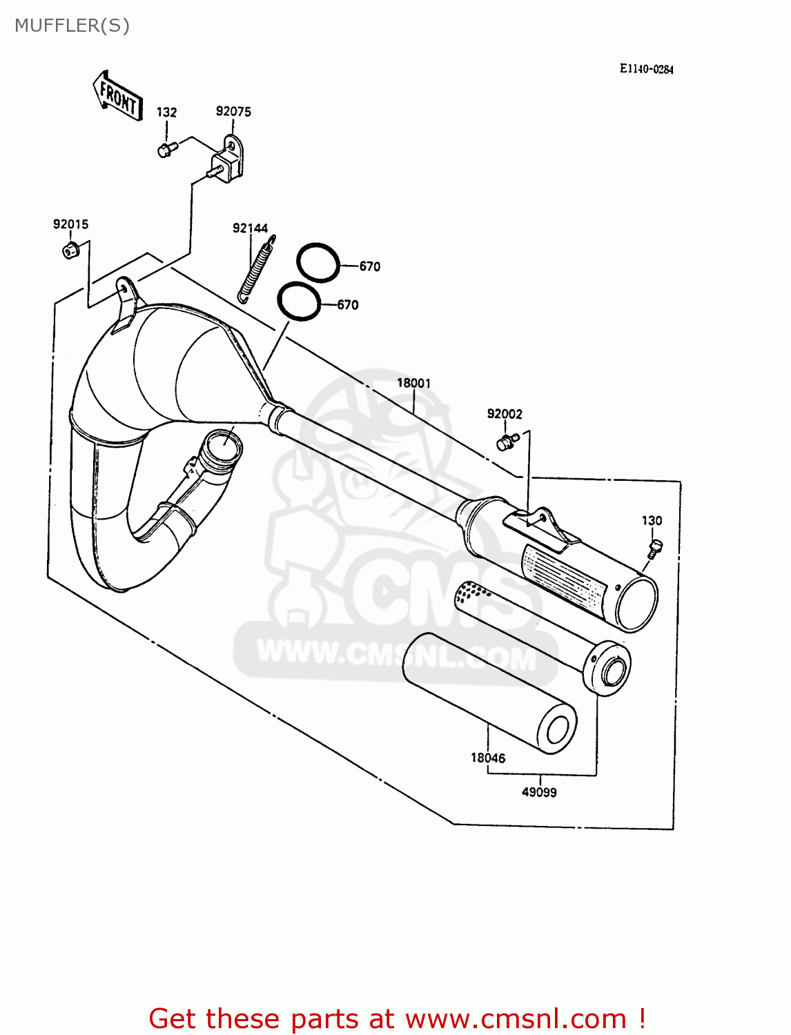 MUFFLER(S) KX80-M1 1988 AL