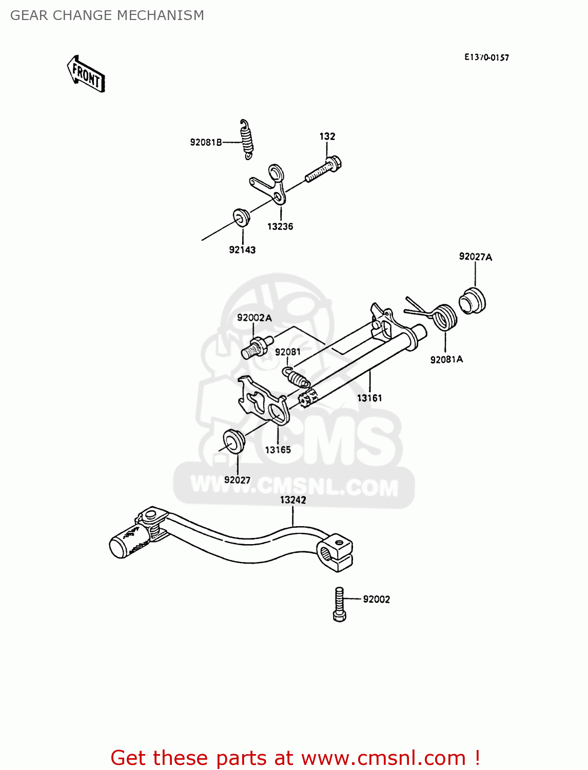 GEAR CHANGE MECHANISM KX80-M1 1988 AL