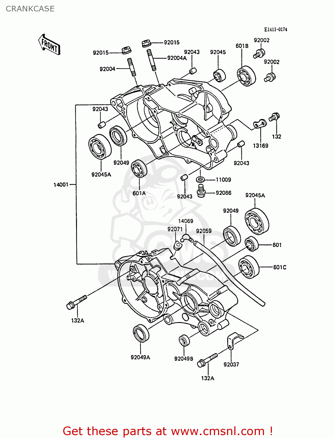 CRANKCASE KX80-M1 1988 AL