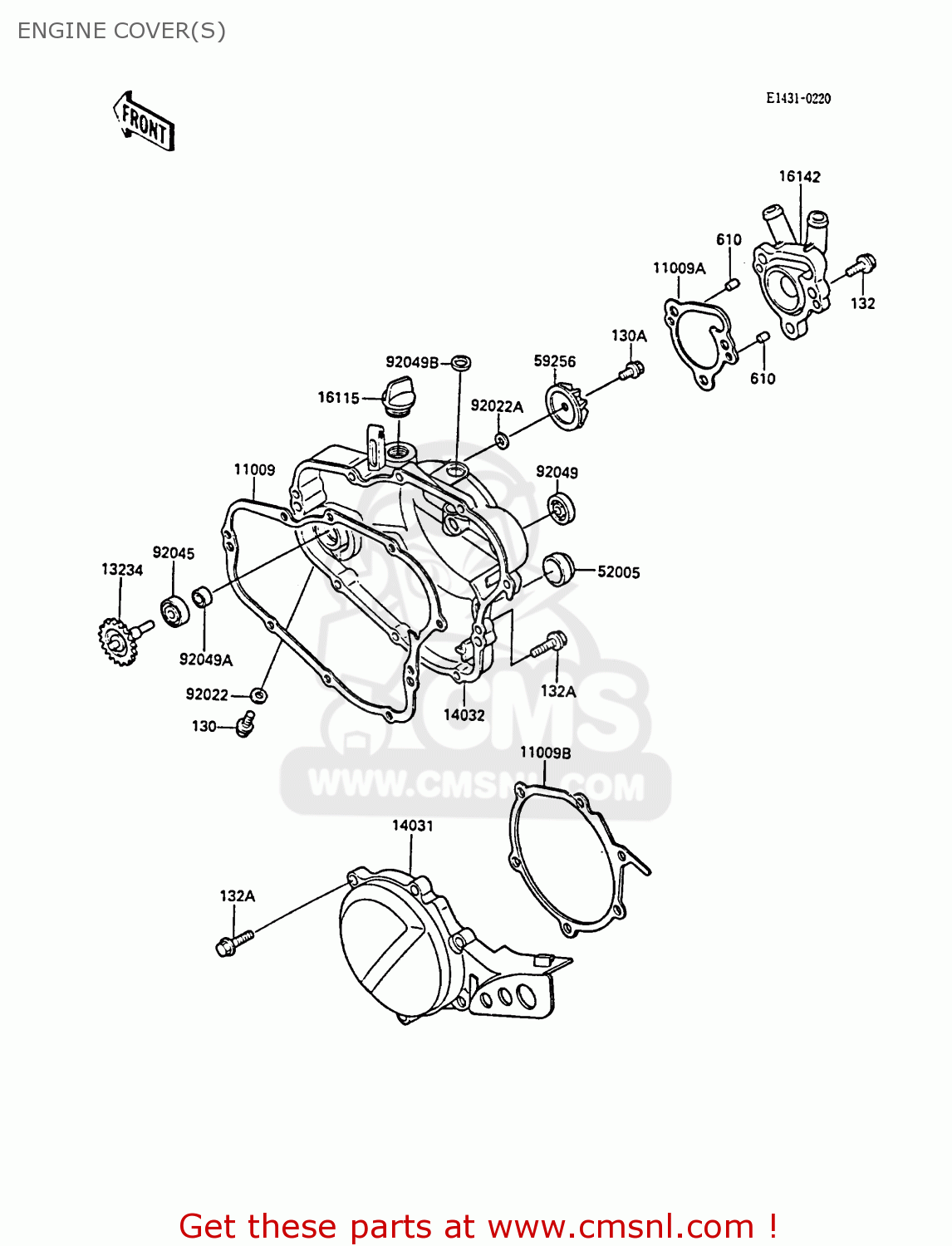 ENGINE COVER(S) KX80-M1 1988 AL