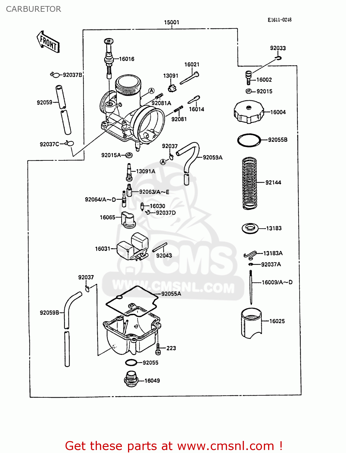 CARBURETOR KX80-M1 1988 AL