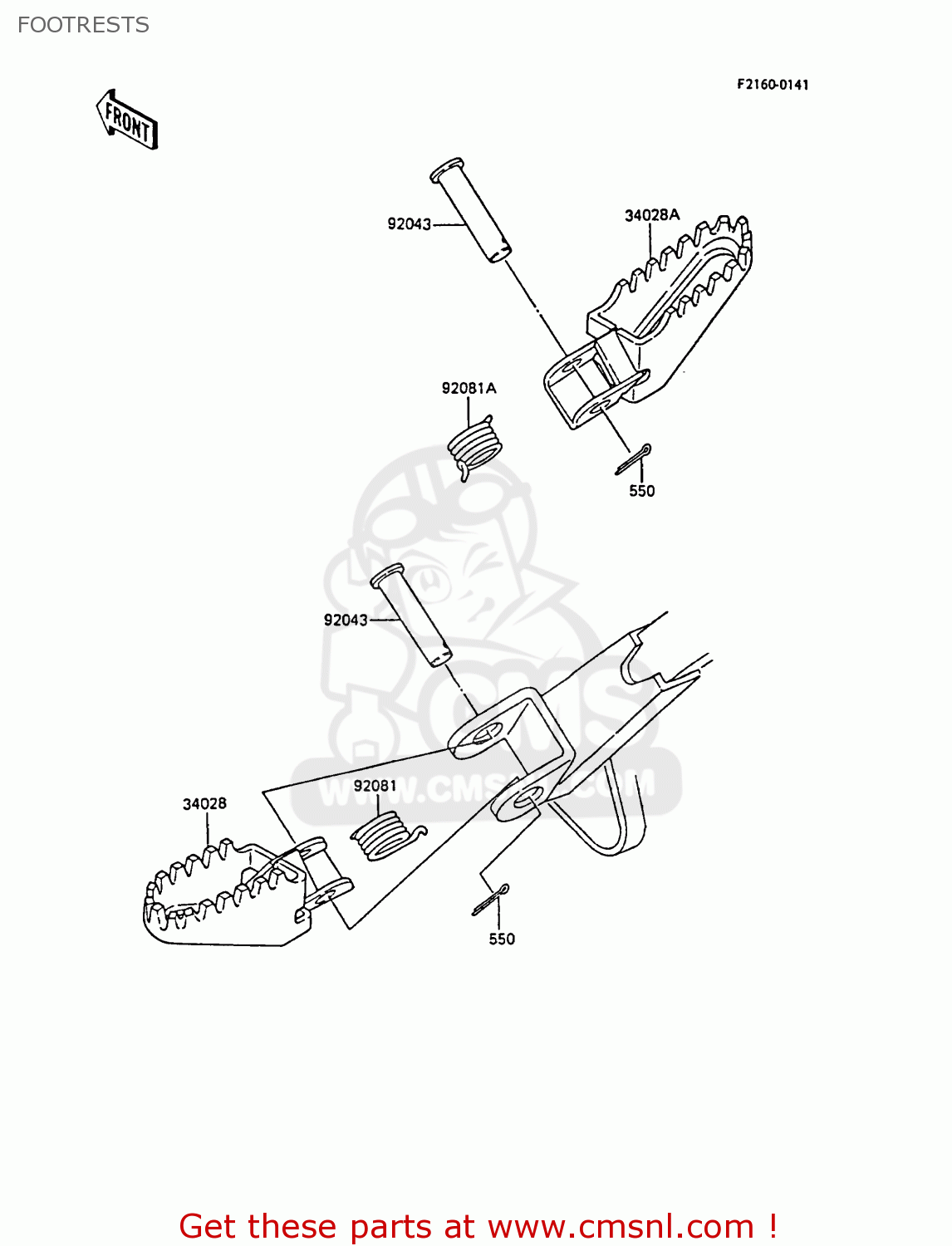 FOOTRESTS KX80-M1 1988 AL