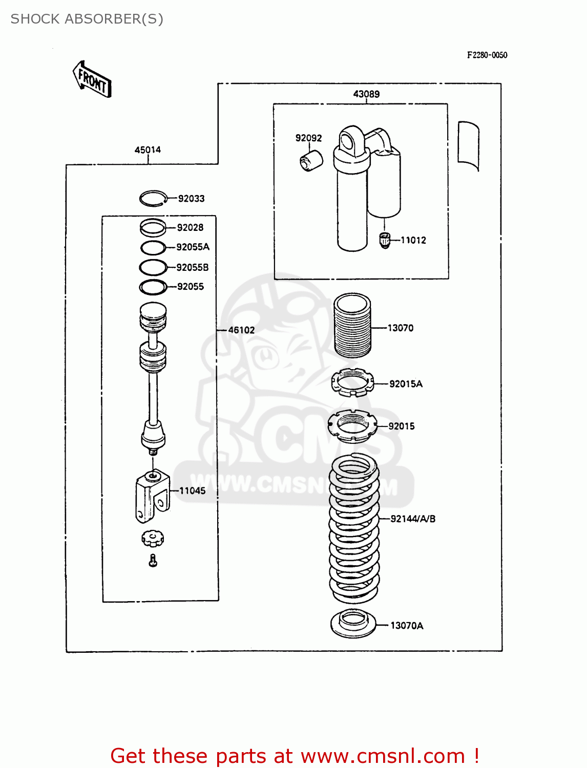 SHOCK ABSORBER(S) KX80-M1 1988 AL