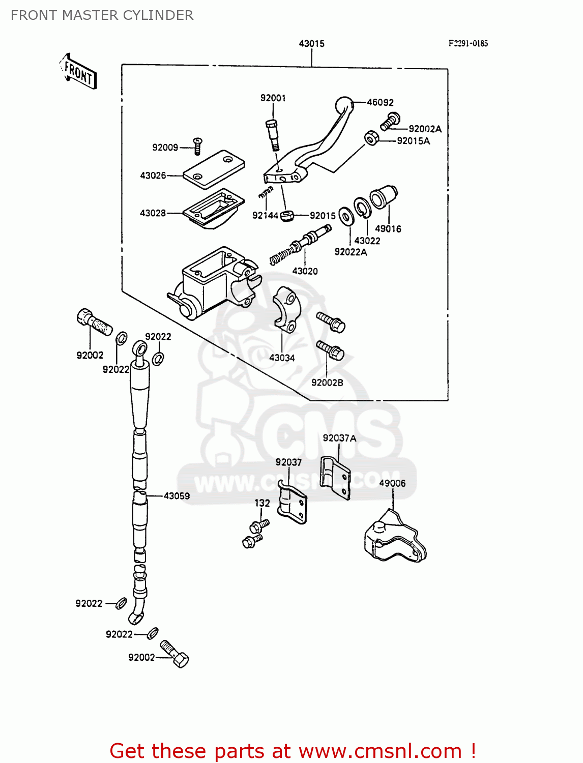 FRONT MASTER CYLINDER KX80-M1 1988 AL